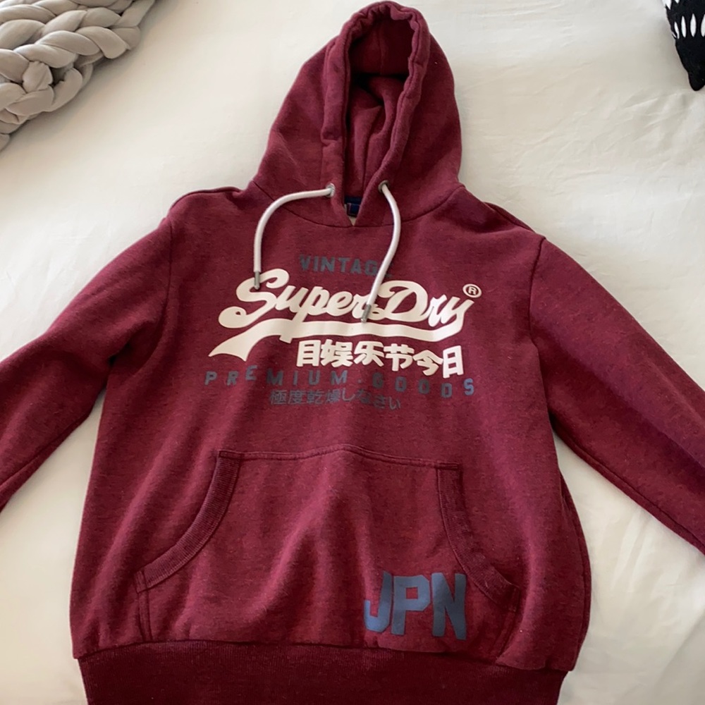 Maroon SuperDry hoodie